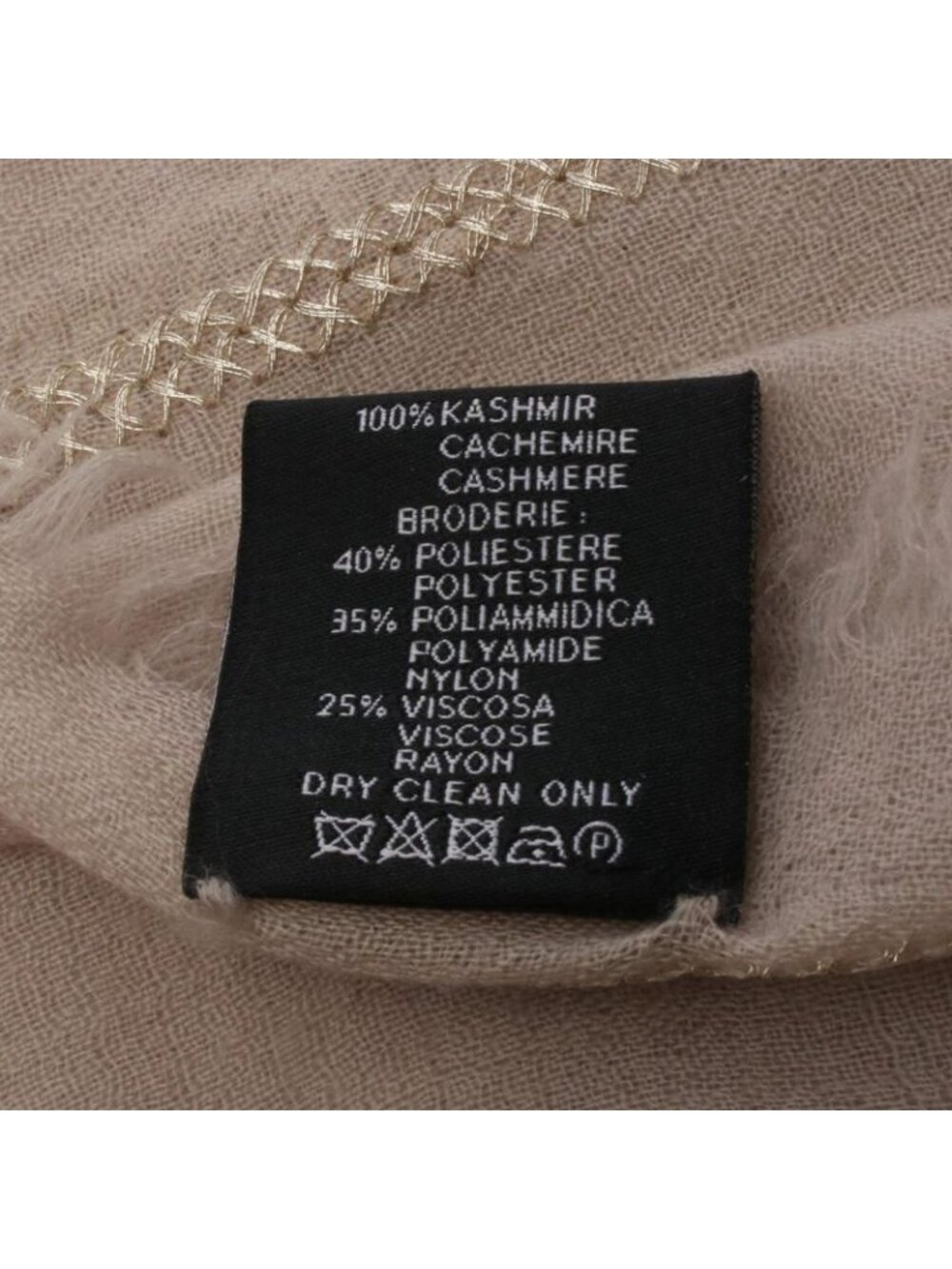 Chanel Shawl CC Logo Cashmere - Picture 3 of 8